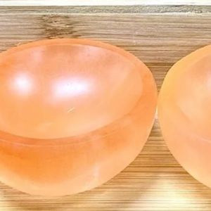 Quality orange selenite bowls 2 1/2”
